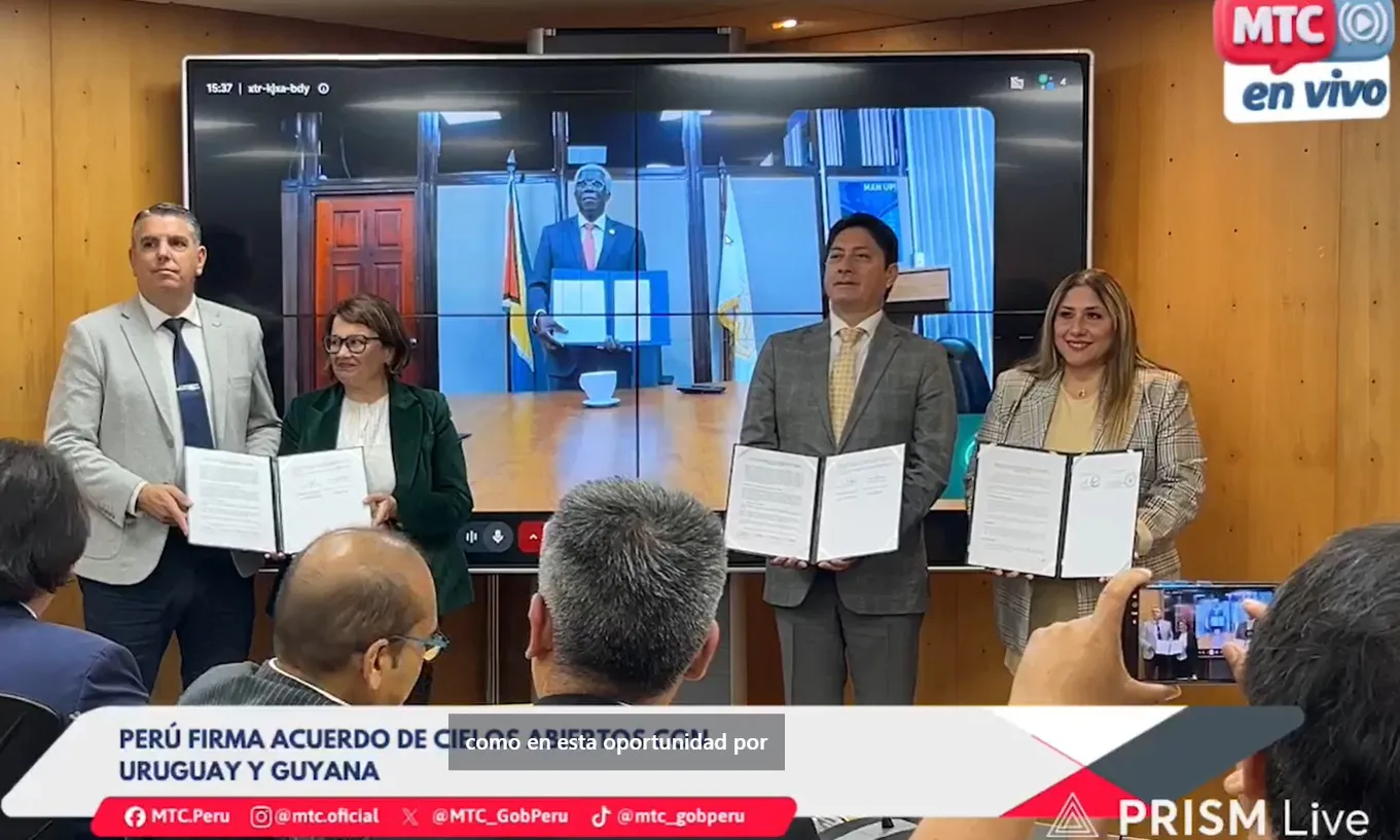 Guyana, Peru Sign Landmark Aviation Pact to Unlock Trade, Tourism and Investment Opportunities