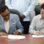 GPL and Bosai representatives sign the 6MW generation donation agreement