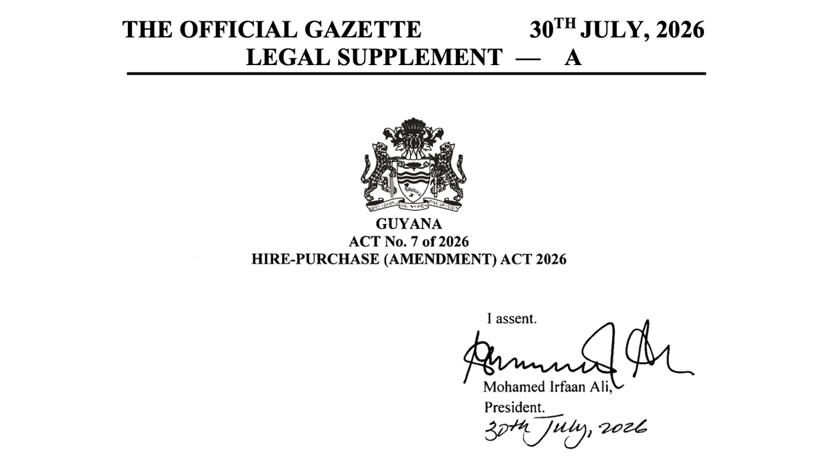 Guyana’s hire-purchase amendment clarifies where disputes may be filed