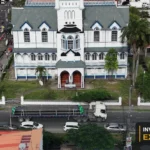 Aerial view of Guyana’s built environment from Invest Guyana’s approved drone archive.