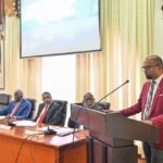 Officials at the Guyana media launch for the 2026 ICAO and EASA aviation-safety forum