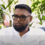 President Irfaan Ali speaking at a public event.
