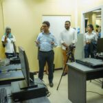Minister Zulfikar Ally interacting with staff at the Bartica Service Centre in Region Seven
