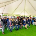 Officials and stakeholders attend the sod-turning ceremony for the regional law school at Turkeyen