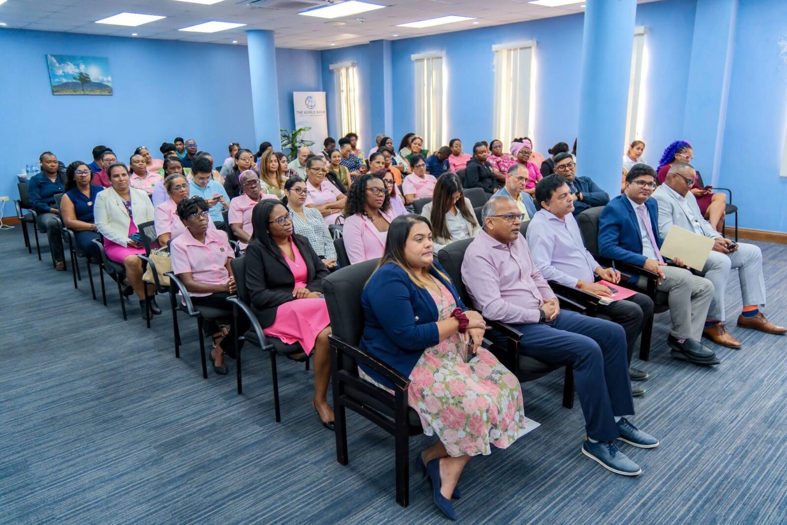 Officials, healthcare professionals and other stakeholders attend the launch of Guyana’s Action Plan for Breast Cancer Management.