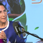 IDB Group Country Representative Lorena Solórzano Salazar speaking about biodiversity finance in Guyana