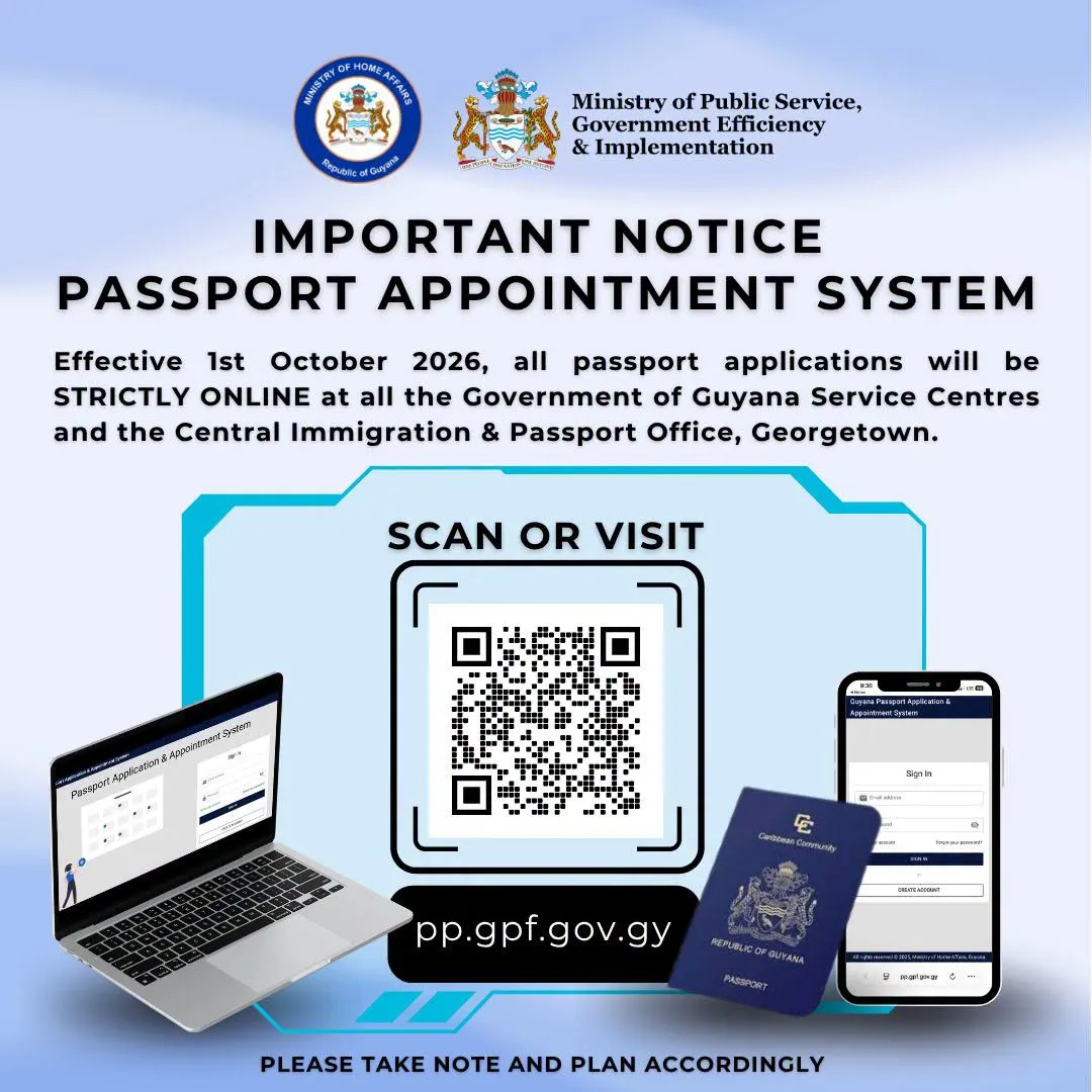 Guyana Moves Passport Applications Fully Online as Public-Service Digitalisation Accelerates